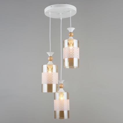 Подвес N5171/3HQ WT+WOOD белый 3х40W Е27 d300 h800, QH22